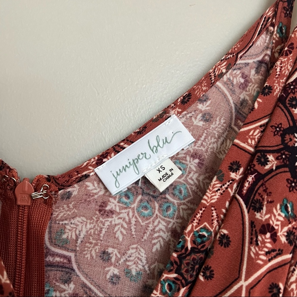 Juniper Blu Printed Wrap Front Split Leg Crepe Ju… - image 6